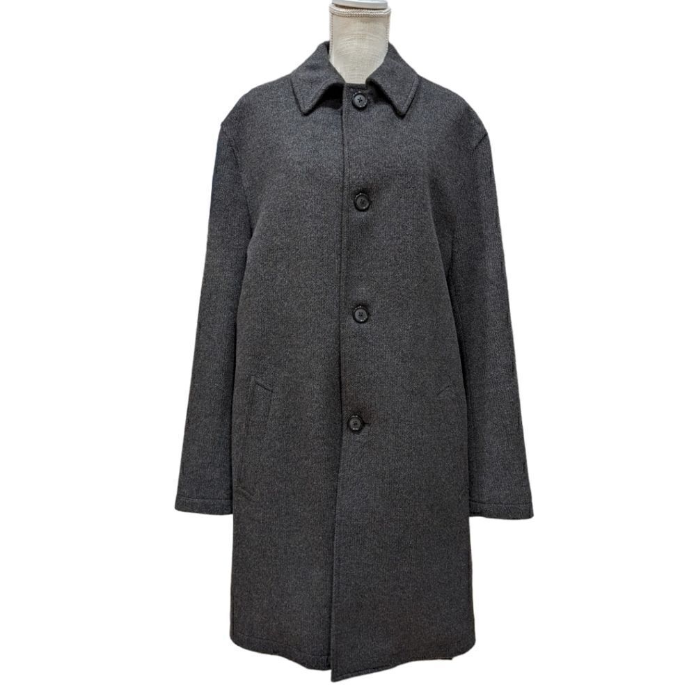 Jacob Siegel Company for Nordstrom Men's 100% Wool Long Coat Size 44L in Grey